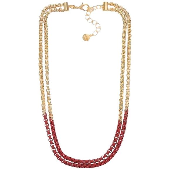 NWT ALFANI Color Box Chain Layered Collar Necklace, 17" + 2" extender - Picture 2 of 6